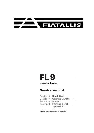 Service Manual - New Holland Fiat allis FL9 Crawler Loader 60406054