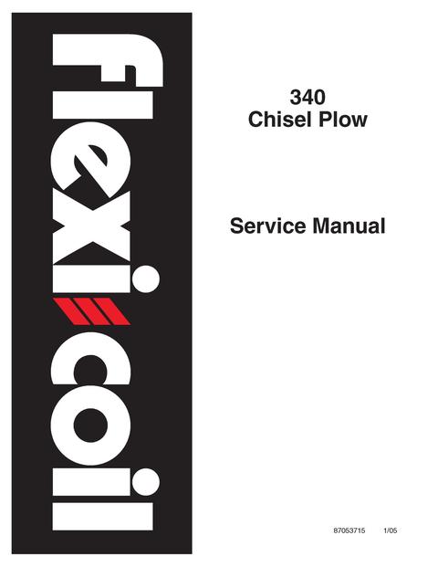 Service Manual - New Holland Flexi Coil 340 Chisel Plow 87053715