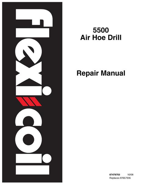 Service Manual - New Holland Flexi Coil 5500 Air Hoe Drill 87478703