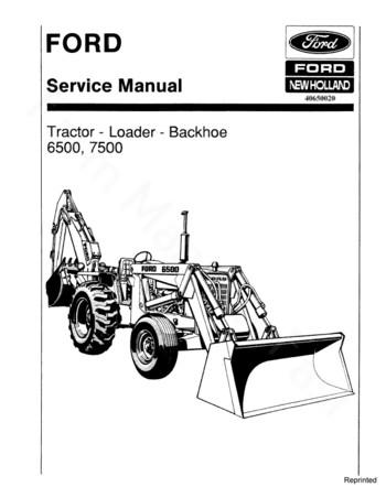 Service Manual - New Holland Ford 6500 7500 Tractor Loader Backhoe 40650020