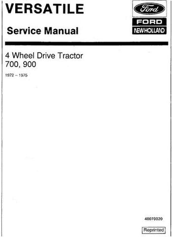 Service Manual - New Holland Ford 700, 900 4 Wheel Drive Tractor 40070020