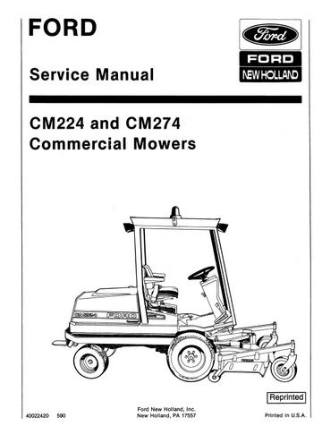 Service Manual - New Holland Ford CM224 and CM274 Commercial Mowers 40022420