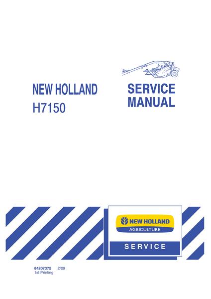 Service Manual - New Holland H7150 Disc Mower 84207375