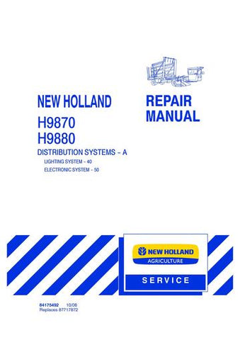 Service Manual - New Holland H9870 H9880 Bale Wagon 84175492