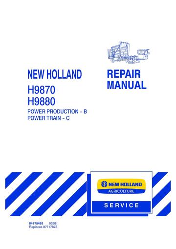 Service Manual - New Holland H9870 H9880 Bale Wagon 84175493