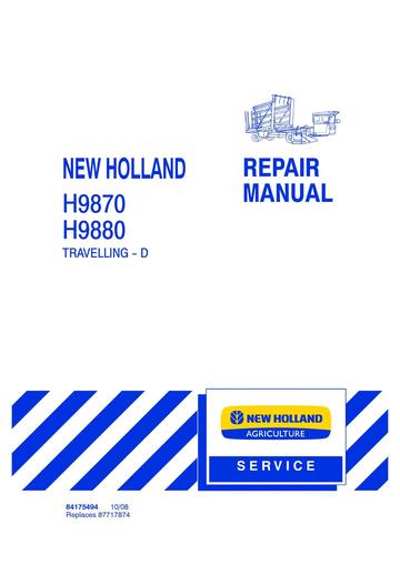 Service Manual - New Holland H9870 H9880 Bale Wagon 84175494