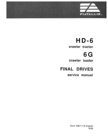 Service Manual - New Holland HD6 Crawler Tractor 6G Crawler Loader Final Drives 70671115