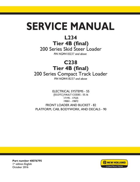 Service Manual - New Holland L234 Skid Steer Loader Stage IV Electrical System 48076795