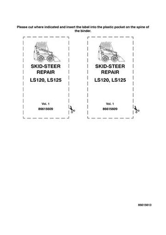 Service Manual - New Holland LS120, LS125 Skid Steer Loader 86615609