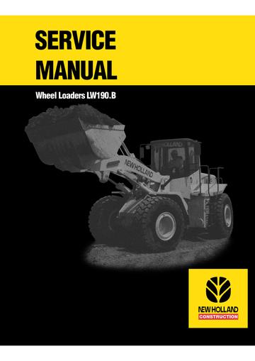 Service Manual - New Holland LW190.B Wheel Loader 6036705100