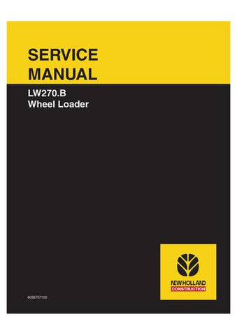 Service Manual - New Holland LW270.B Wheel Loader 6036707100