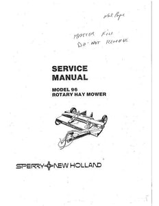 Service Manual - New Holland MODEL 96 ROTARY HAY MOWER NH96SVC