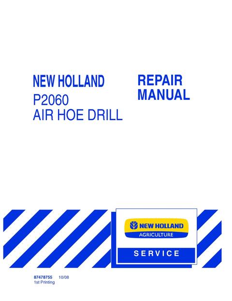 Service Manual - New Holland P2060 Air Hoe Drill 87478755