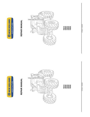 Service Manual - New Holland T8010 T8020 T8030 T8040 T8050 Tractor 87754618