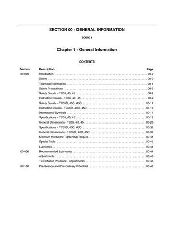 Service Manual - New Holland TC35 TC35D TC40 TC40D TC45 TC45D Tractor 86618104