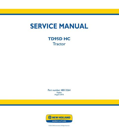 Service Manual - New Holland TD95D HC Tractor 48013264