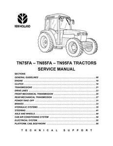 Service Manual - New Holland TN75FA TN85FA TN95FA Tractor 6035445100
