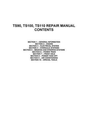 Service Manual - New Holland TS90 TS100 TS110 Tractor 86572172