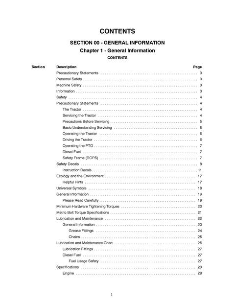 Service Manual - New Holland TZ21D TZ24D Tractor 87541685