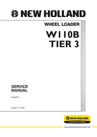 Service Manual - New Holland W110B Tier 3 Wheel Loader 84249879R0