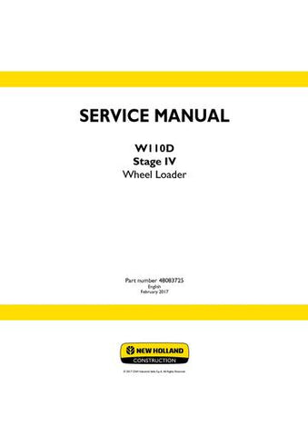 Service Manual - New Holland W110D Stage IV Wheel Loader 48083725