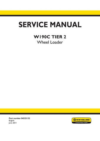 Service Manual - New Holland W190C Tier 3 Wheel Loader 84525132