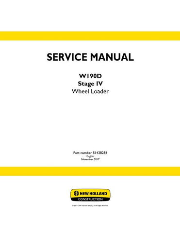 Service Manual - New Holland W190D Stage IV Wheel Loader 51428254