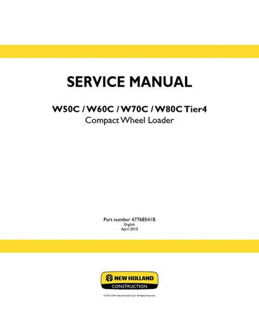 Service Manual - New Holland W50C W60C W70C W80C Tier4 Compact Wheel Loader 47768541B