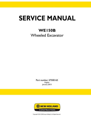 Service Manual - New Holland WE150B Wheeled Excavator 47500165A