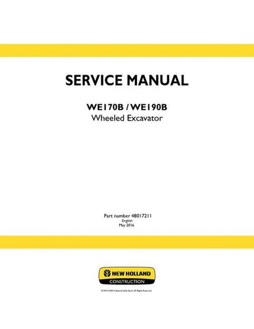 Service Manual - New Holland WE170B, WE190B Wheeled Excavator 48017211