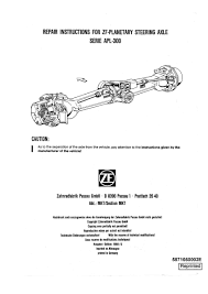 Service Manual - New Holland ZF-Planetary Steering Axle Serie APL-300 5871660002E