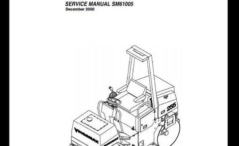 Service Manual - Vibromax 255 265 Tandem Roller SM61005 Download