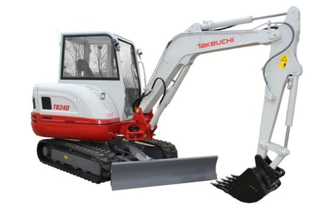 Download Takeuchi TB240 Mini Excavator Service Manual CG8E000 SN 124000003