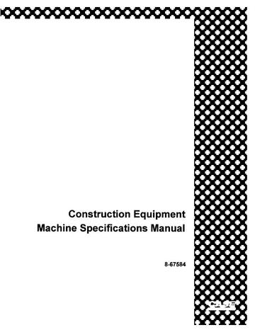 Specifications Manual - Case IH Construction Equipment