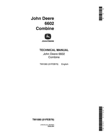 Pdf TM1080 John Deere 6602 Combine Repair Service Manual