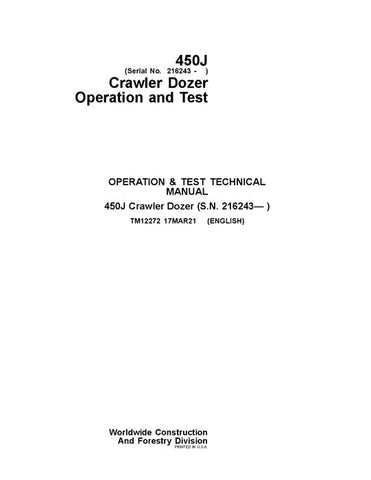 PDF TM12272 John Deere 450J Crawler Dozer Diagnostic & Test Service Manual