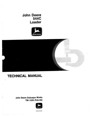 Pdf TM1228 John Deere 544C Wheel Loader Repair Service Manual