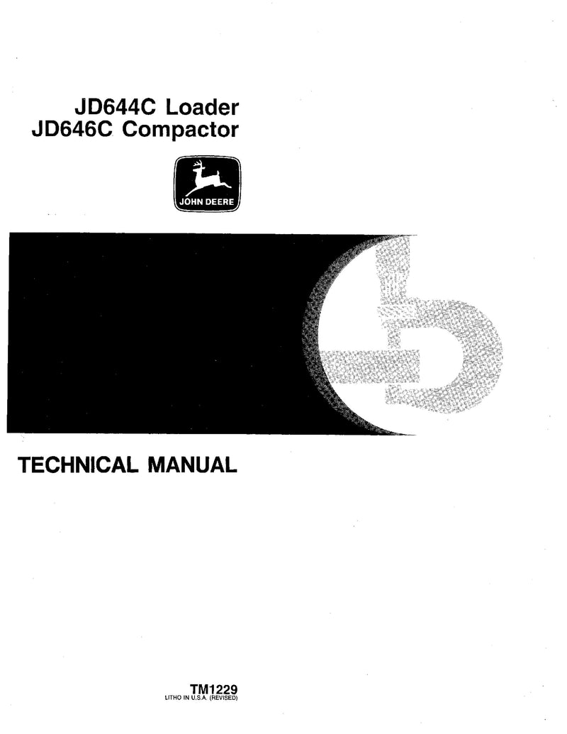 Pdf TM1229 John Deere 644C Wheel Loader 646C Compactor Repair Service Manual