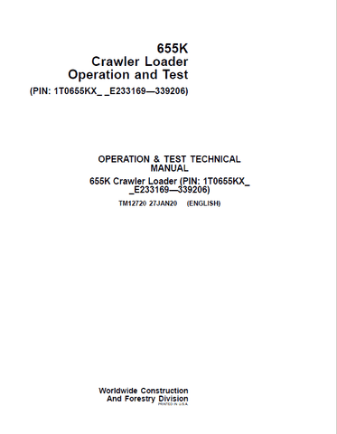 PDF TM12720 John Deere 655K Crawler Loader Diagnostic and Test Service Manual