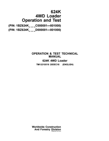 Pdf TM13210X19 John Deere 624K 4WD Wheel Loader Diagnostic & Test Service Manual