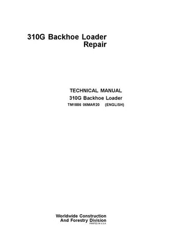 TM1886 - John Deere 310G Backhoe Loader Repair Service Manual