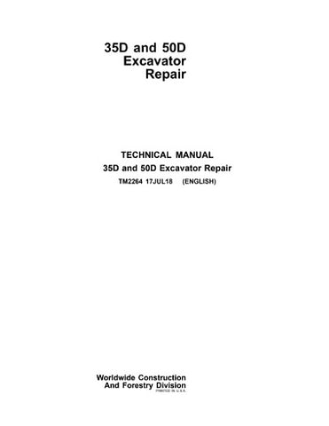 TM2264 - John Deere 35D 50D Excavator Repair Service Manual