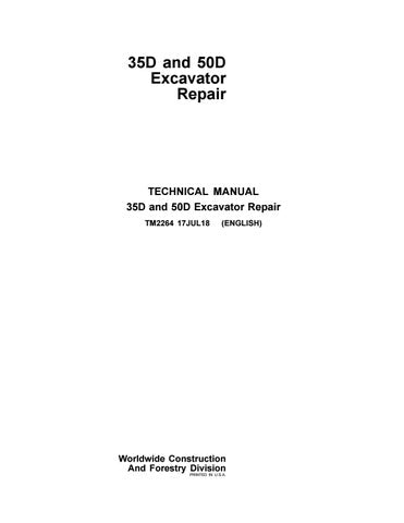 TM2264 - John Deere 35D and 50D Compact Excavator Repair Service Manual