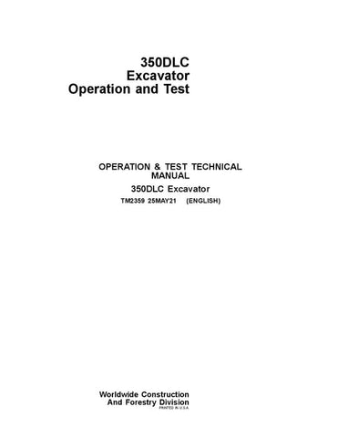 Pdf TM2359 John Deere 350DLC Excavator Diagnostic and Test Service Manual