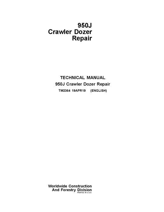 Pdf TM2364 John Deere 950J Crawler Dozer Repair Service Manual