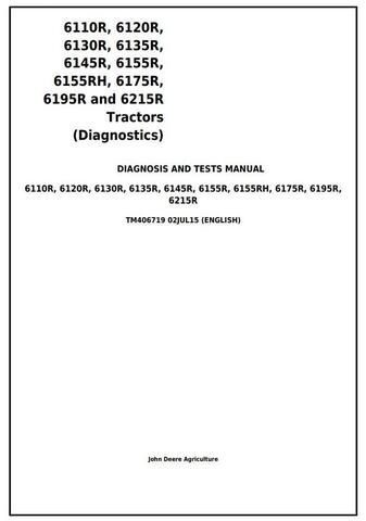 PDF TM406719 John Deere 6110R, 6120R, 6130R, 6135R, 6145R, 6155R (H), 6175R, 6195R, 6215R Tractor Diagnosis and Test Service Manual