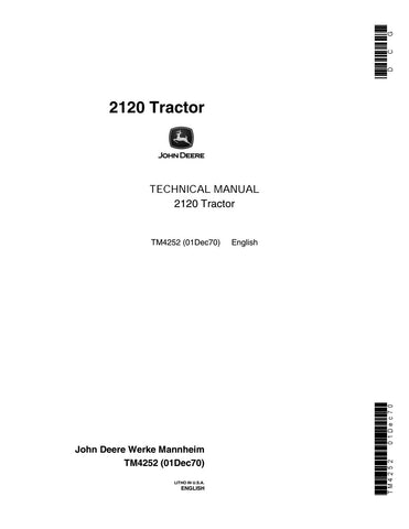 TM4252 - John Deere 2020 2120 Tractor Repair Service Manual