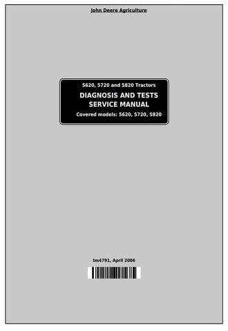 Pdf TM4791 John Deere 5620, 5720, 5820 2WD or MFWD Tractor Diagnosis and Test Service Manual