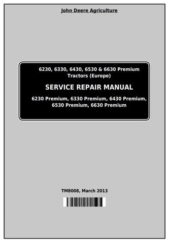 Pdf TM8008 John Deere 6230, 6330, 6430, 6530 & 6630 Premium European Tractor Repair Service Manual