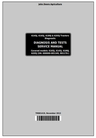 Pdf TM801419 John Deere 6145J 6165J 6180J 6205J Tractor Diagnostic and Test Service Manual